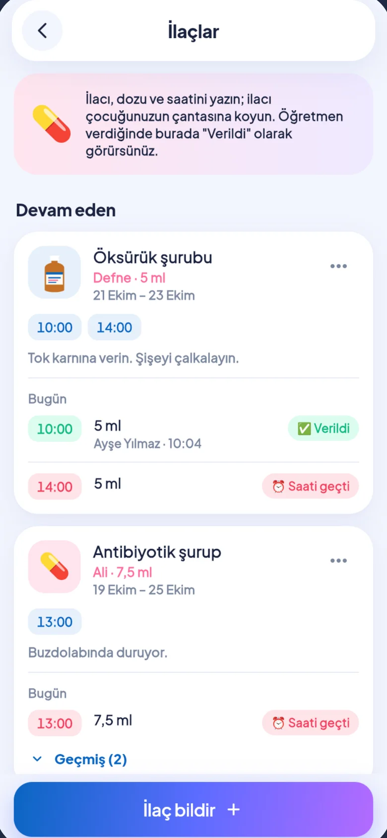 MyKres · İlaç takibi